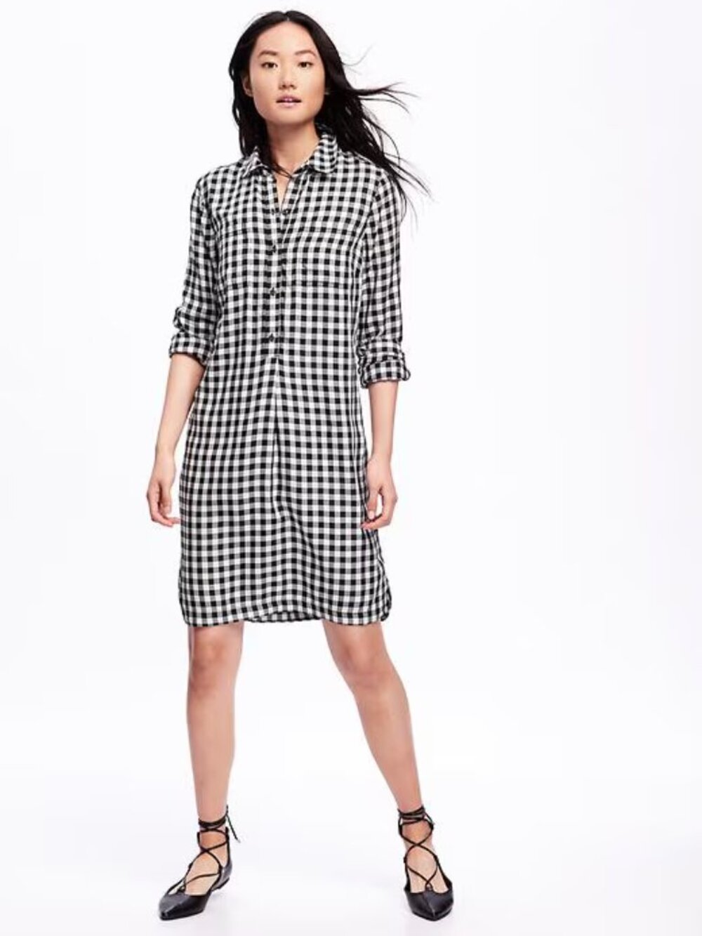 [Old Navy] Checkered Shirt Dress - Size S